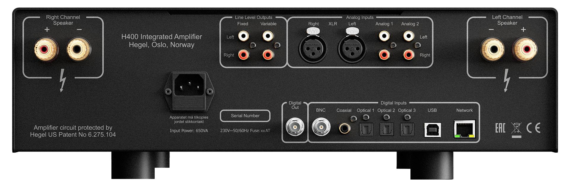 Hegel H400 Amplificatore integrato Streaming Audiophile