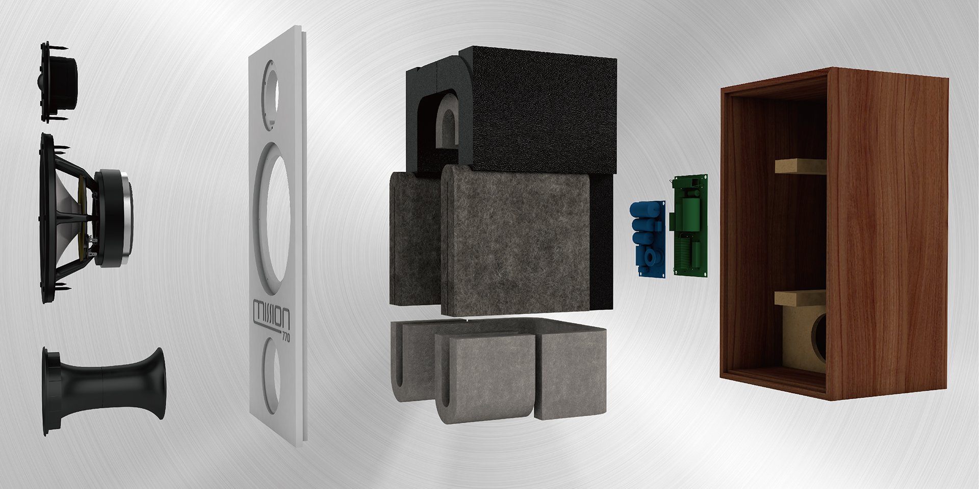 Mission 770 diffusori vintage con stands